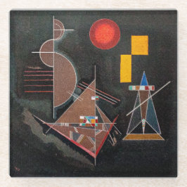 ガラスCOASTER - "Leicht im Schwer" - W. Kandinsky ガラスコースター