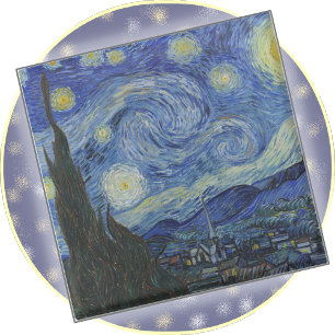 ガラスCOASTER "Starry Night" – ビンセント・ヴァン・ゴッホ ガラスコースター