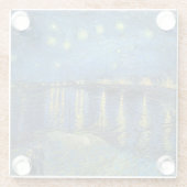 ガラスCOASTER - "Starry Night Rhone" - van ゴッホ ガラスコースター (裏面)