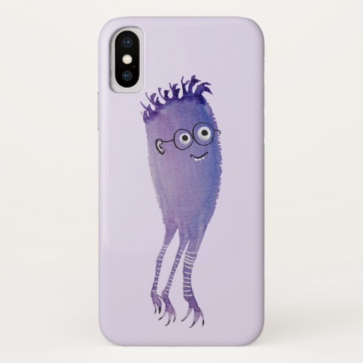 ガラスWatercolを持つギークのくらげのおもしろいなモンスター Case-Mate iPhoneケース (裏面)