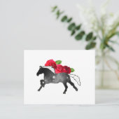 ガラズィクールウマブラック+ホワイトネブラ(バラ付) ポストカード (スタンド正面)