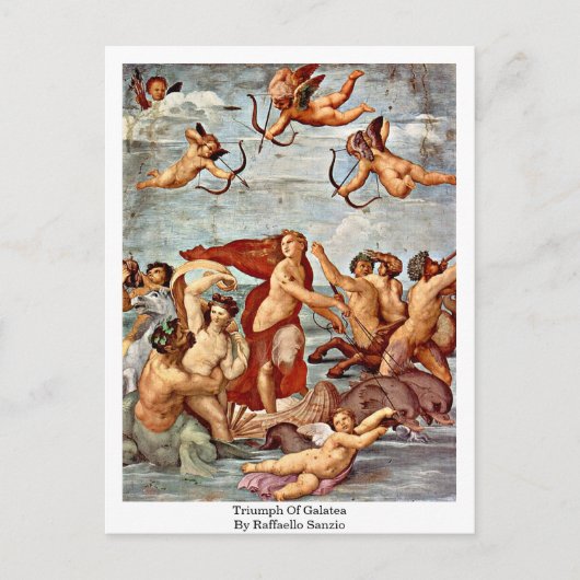 ガラテアの勝利、ラファエロ・サンツィオ ポストカード (正面)