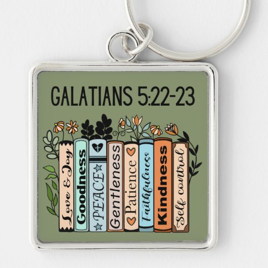 ガラテヤのスピリットシルバーキーチェーンの果実 キーホルダー (正面)