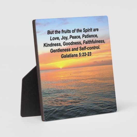 ガラテヤ人の聖書聖句の実 フォトプラーク (正面)