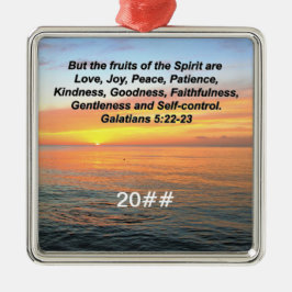 ガラテヤ人の聖書聖句の実 メタルオーナメント