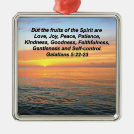 ガラテヤ人の聖書聖句の実 メタルオーナメント