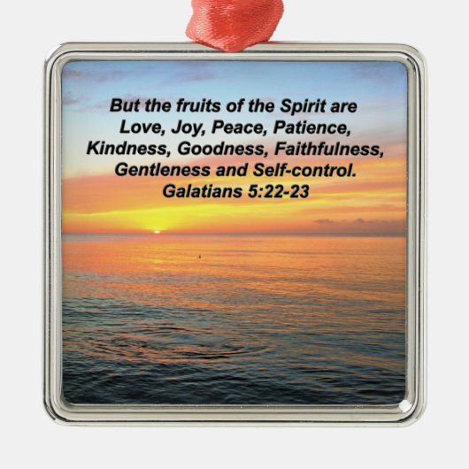 ガラテヤ人の聖書聖句の実 メタルオーナメント (正面)