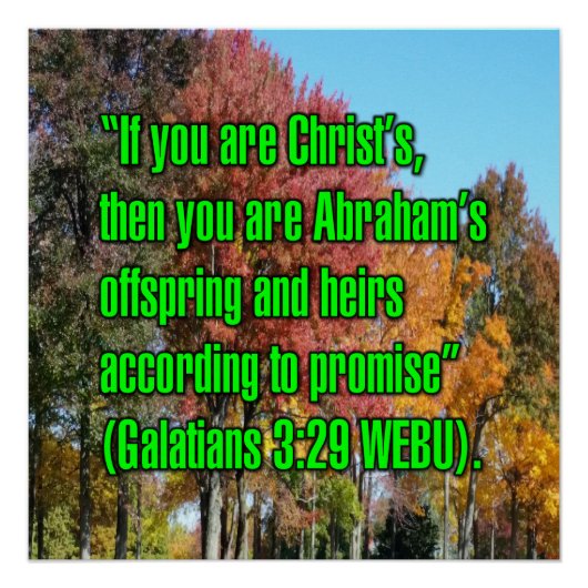 ガラテヤ人への手紙 3:29 WEBU ポスター (正面)