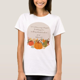 ガラテヤ人への手紙 6:9 収穫の秋 感謝のかぼちゃ Tシャツ