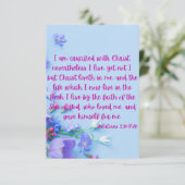 ガラテヤ2:20 KJVバイブル聖なる書物、 経典Pic Greeting カード (スタンド正面)