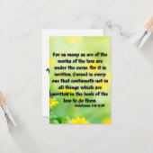 ガラテヤ3:10 KJVバイブル聖句Pic Flat Greeting カード (正面/裏面インサイチュ)