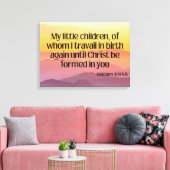 ガラテヤ4:19 Bible Verse KJV Pic Wall Art キャンバスプリント (インサイチュ (リビング))