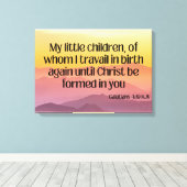 ガラテヤ4:19 Bible Verse KJV Pic Wall Art キャンバスプリント (インサイチュ (ウッドフロア))