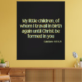 ガラテヤ4:19 Bible Verse KJV Wall Art キャンバスプリント (インサイチュ (リビング))