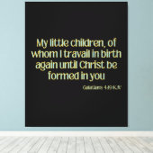 ガラテヤ4:19 Bible Verse KJV Wall Art キャンバスプリント (インサイチュ (ウッドフロア))