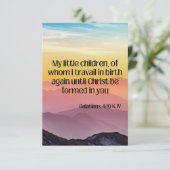 ガラテヤ4:19 KJVバイブル聖句Pic Flat Greeting カード (スタンド正面)