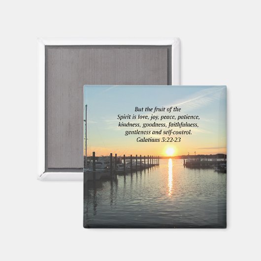 ガラテヤ5日没の写真 マグネット (正面/裏面)