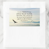 ガラテヤ5:1自由のためにキリストは私たちを自由にした 長方形シール (バッグ)