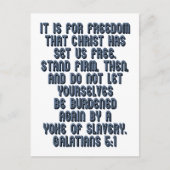 ガラテヤ5:1 ポストカード (正面)