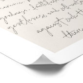 ガラテヤ5:22-23ボホミニマルベージュアーチスクリプト ポスター (角)