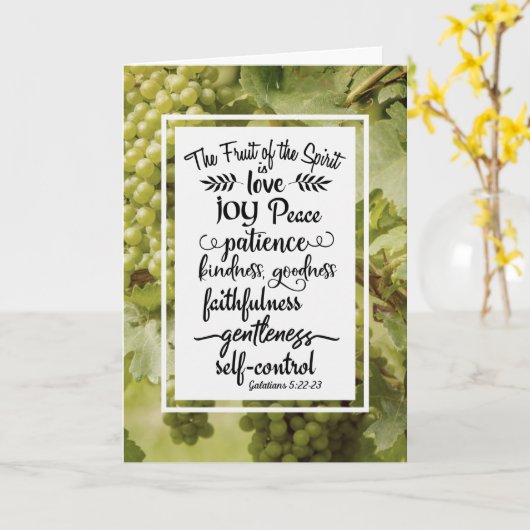 ガラテヤ5:22-23霊の実 カード (黄色い花)