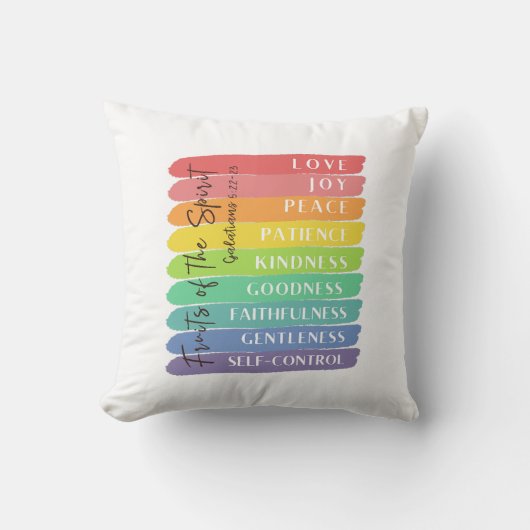 ガラテヤ5:22-23霊の実 クッション (正面)