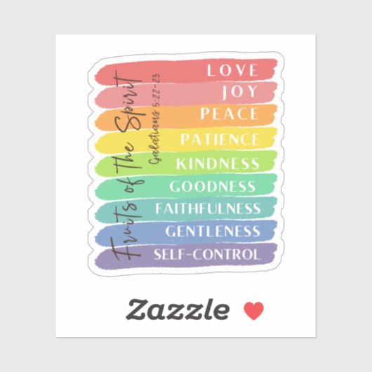 ガラテヤ5:22-23霊の実 シール (シート)