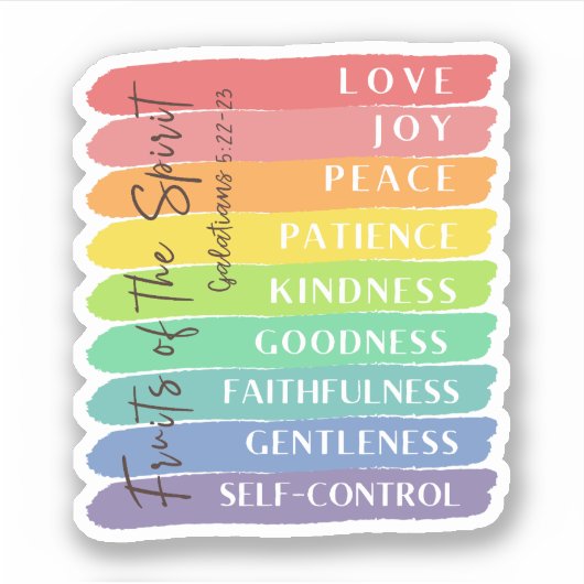 ガラテヤ5:22-23霊の実 シール (正面)