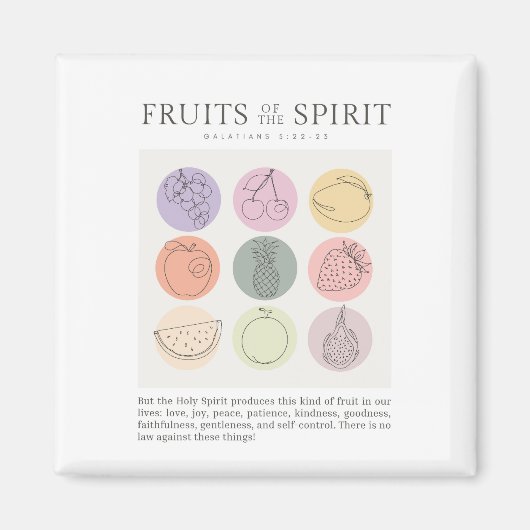 ガラテヤ5:22-23霊の実 マグネット (正面)