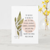 ガラテヤ5:22-23霊の果実は愛の喜びである カード (黄色い花)