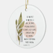 ガラテヤ5:22-23霊の果実は愛の喜びである セラミックオーナメント (左)