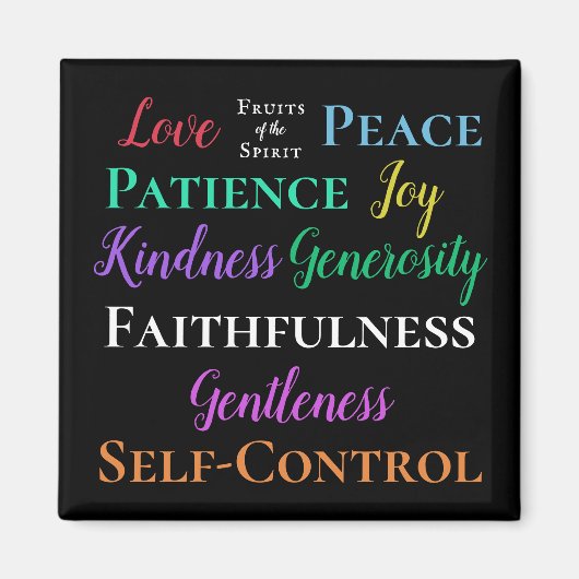 ガラテヤ5:22-23霊磁石の果実 マグネット (正面)