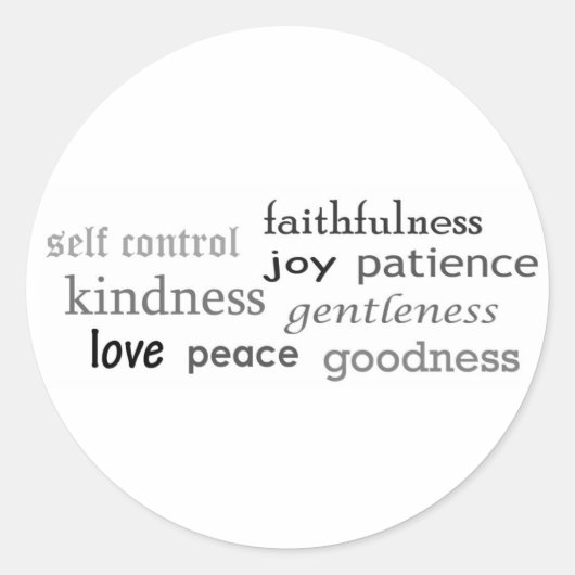 ガラテヤ5:22-23 ラウンドシール (正面)
