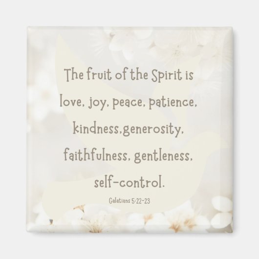 ガラテヤ5:22-23 2インチ磁石 マグネット (正面)