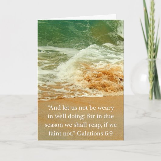 ガラテヤ6:9あなたがやったことすべてをありがとう サンキューカード (正面)