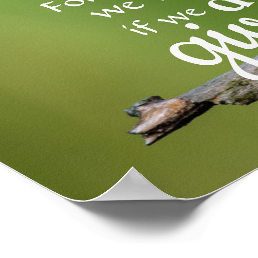 ガラテヤ6:9わたしたちは良いことをすることに疲れないようにしよう ポスター (角)