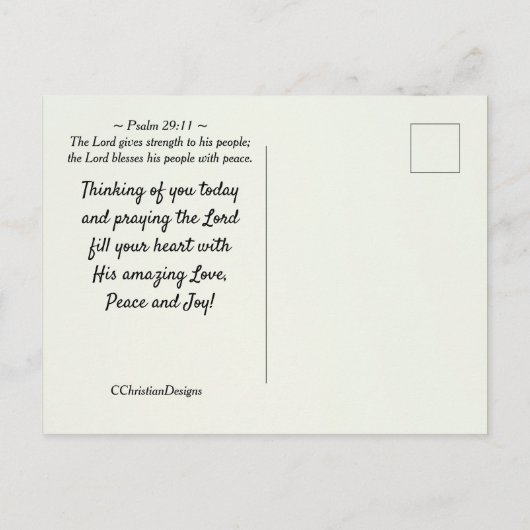 ガラテヤ6:9わたしたちは良いことをすることに疲れないようにしよう ポストカード (裏面)