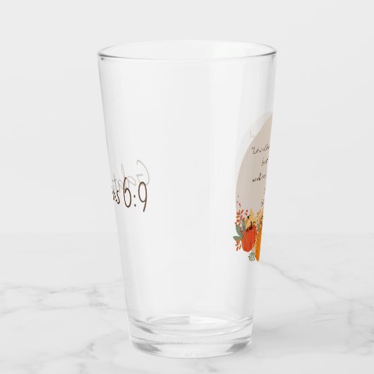 ガラテヤ6:9収穫秋の秋感謝かぼちゃ タンブラーグラス (右)