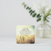 ガラテヤ6:9善を行うことに疲れてはいけない スクエア名刺 (スタンド正面)