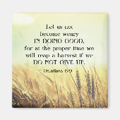 ガラテヤ6:9善を行うことに疲れてはいけない マグネット (正面)