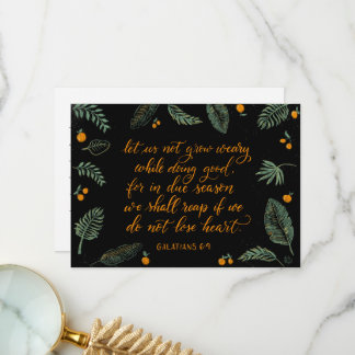 ガラテヤ6v9ハートを失わない サンキューカード