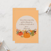 ガラテヤ 6:9 収穫 秋 落葉 感謝 かぼちゃ カード (正面/裏面インサイチュ)