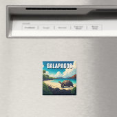 ガラパゴスの亀はがき マグネット (インサイチュ (食洗機))