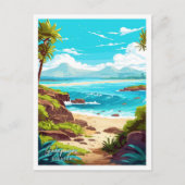 ガラパゴスアイランズエクアドル旅行イラストレーション ポストカード (正面)