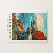 ガラパゴスアイランズトラベルアートヴィンテージ ジグソーパズル (横)