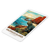 ガラパゴスアイランズトラベルアートヴィンテージ マグネット (左側)