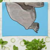 ガラパゴスカメの漫画 キッチンタオル (折り畳み)