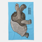 ガラパゴスカメの漫画 キッチンタオル (縦)