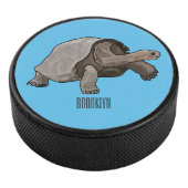 ガラパゴスガメの漫画イラストレーション アイスホッケーパック (3/4)