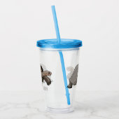 ガラパゴスガメの漫画イラストレーション アクリルタンブラー (左)